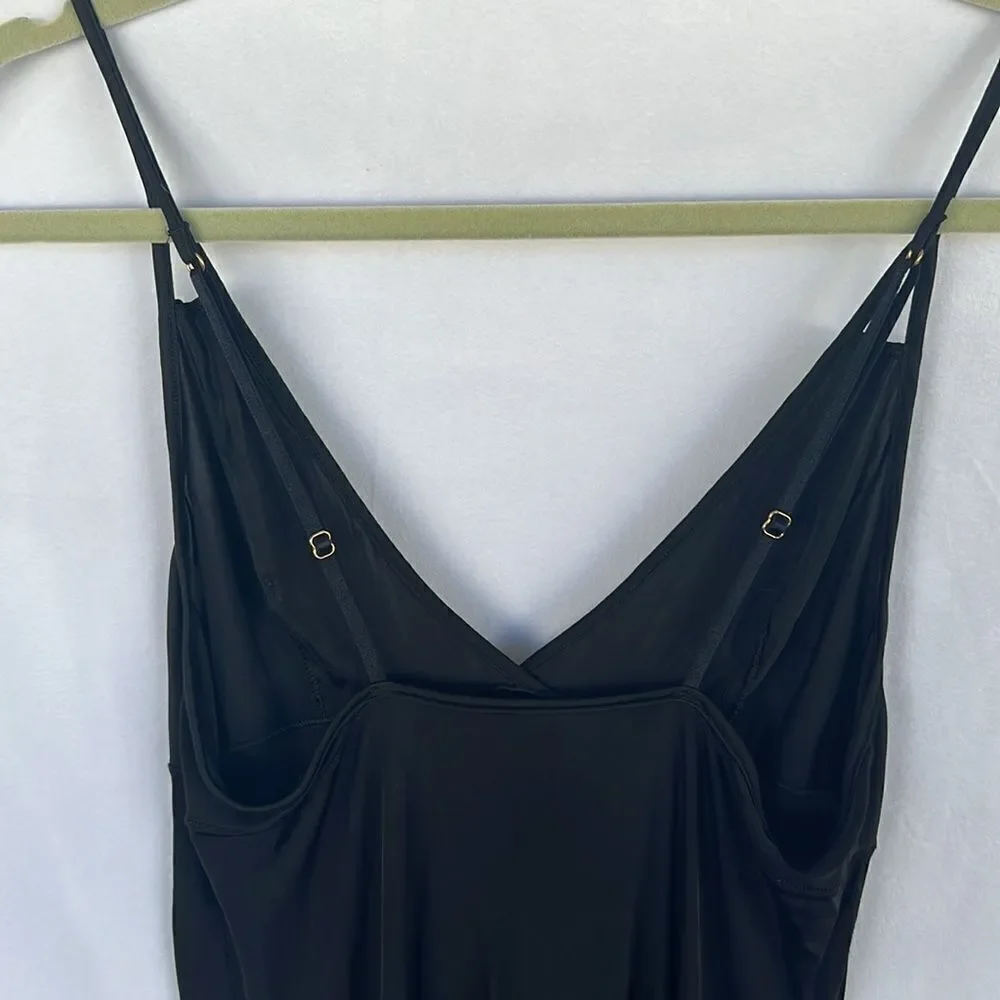 Victoria‘a Secret VS BLACK SLIP DRESS Night Gown Chemise size Small